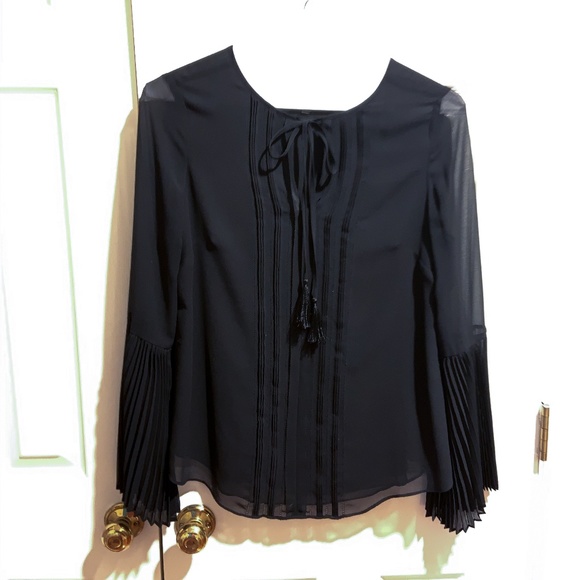 White House Black Market Tops - NWOT WHBM Black Long Sleeve Top